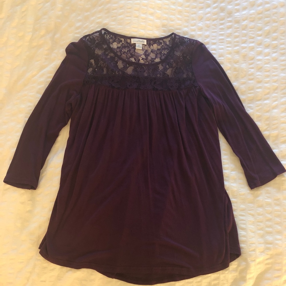 Purple 3/4 Sleeve Top